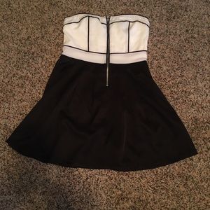 White and black dress